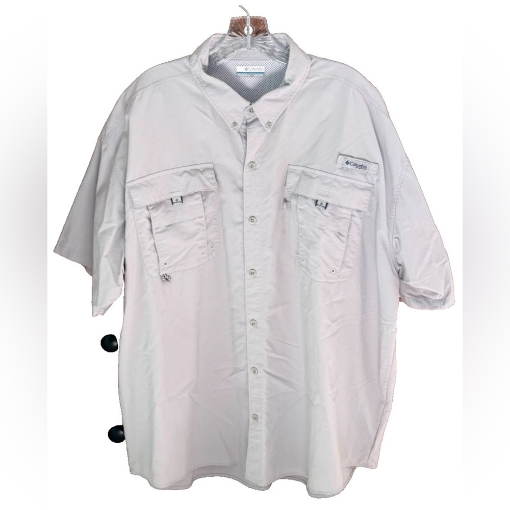 Columbia PFG Bahama II Short Sleeve Button Down Shirt Men's XXL Fishing Sporty